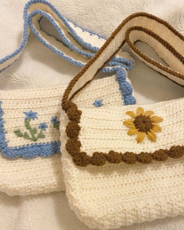 Túi đeo chéo len handmade Túi đeo chéo len handmade