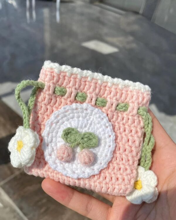 túi rút cherry Túi Len Rút Cherry